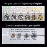 Real Moissanite Pink Loose Diamonds Pink Red VVS1 Round Cut Gemstone