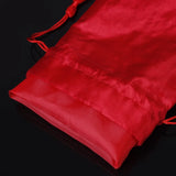 Satin Drawstring Jewelry Pouch Embroidery Gift Bags 2pcs/lot