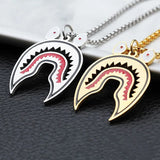 Big Shark Necklace Pendant Titanium Chain WGM Letter Man Jewelry