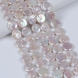 Large 18-19mm Freshwater Pearl Strand Coin Shape Beads for Jewelry Making