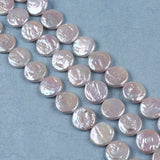 Large 18-19mm Freshwater Pearl Strand Coin Shape Beads for Jewelry Making