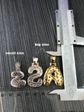 Bling CZ Bubble Initial Letters Pendant Copper A-Z Necklace