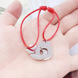 Sterling Silver Handcuffs Bracelet With Rope Men's Bangle