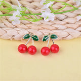 Cherry Fruit Metal Charms 10pcs for Earring DIY Jewelry 22*25mm