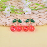 Cherry Fruit Metal Charms 10pcs for Earring DIY Jewelry 22*25mm