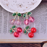 Cherry Fruit Metal Charms 10pcs for Earring DIY Jewelry 22*25mm