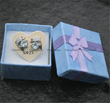 Natural Gemstone Dolphin Stud Earrings 925 Silver Jewelry