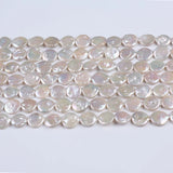Natural Freshwater Pearl Coin Shape Bead Strand