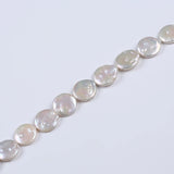 Natural Freshwater Pearl Coin Shape Bead Strand