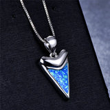 Geometric Fire Opal Pendant Necklace 925 Sterling Silver