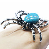 Spider Pendant Necklace Reiki Healing Natural Stone Agate Opal Quartz Crystal