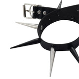 Spiked Choker Punk Faux Leather Collar Studded Chocker Gothic Necklace