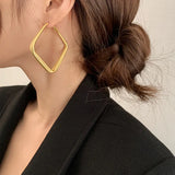Geometry Clip Earrings No Hole Ear Clips Minimalist Earring Metal Jewelry