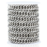Stainless Steel Chain Cuban Link Necklace DIY Charm Men Women Punk Bracelet