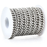 Stainless Steel Chain Cuban Link Necklace DIY Charm Men Women Punk Bracelet