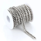 Stainless Steel Chain Cuban Link Necklace DIY Charm Men Women Punk Bracelet