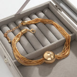 Bohemian Multi-layer Beaded Necklace Vintage Long Pendant Jewelry