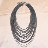 Bohemian Multi-layer Beaded Necklace Vintage Long Pendant Jewelry