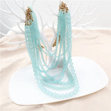 Bohemian Multi-layer Beaded Necklace Vintage Long Pendant Jewelry