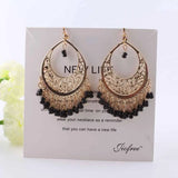 Retro Vintage Beads Clip On Earrings for Women