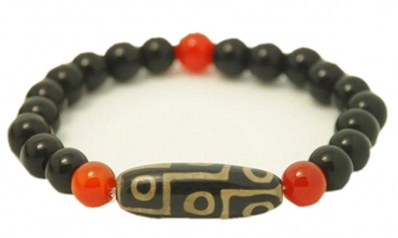 Stretchy Agate dZi Beads Bracelet-CLEANSE NEGATIVE ENERGY