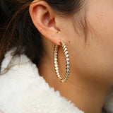 CZ Hoop Earring for Women - Elegant European CZ Hoops