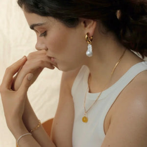 Baroque Pearl Earrings French Ins Style