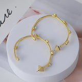 Extravagant Zircon Inlaid Hoop Earrings