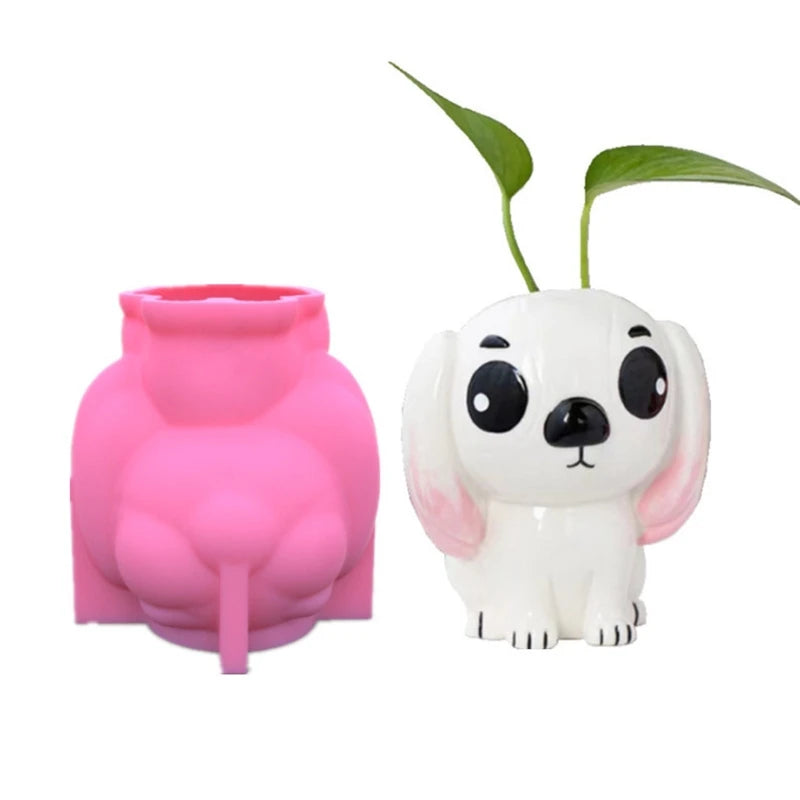 3D Flowerpot Epoxy Resin Mold for Succulents Vase DIY Crafts
