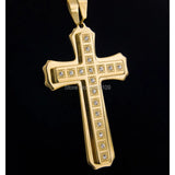 Golden Cross Pendant Stainless Steel Necklace for Men/Women