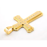 Golden Cross Pendant Stainless Steel Necklace for Men/Women