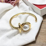 Pearl Open Cuff Bangles for Women