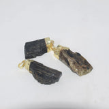Raw Tourmaline Necklace for Women Pendant Natural Rough Druzy