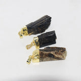 Raw Tourmaline Necklace for Women Pendant Natural Rough Druzy