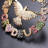 Colorful Cubic Zirconia Heart Pendant Necklace