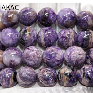 Natural Charoite Bracelet Beads 13-15mm