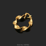 Classic Gold Plated African Style Hoop Earrings