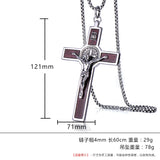 INRI Jesus Cross Crucifix Pendant Necklaces 316L Stainless Steel Chain