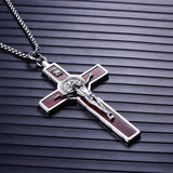 INRI Jesus Cross Crucifix Pendant Necklaces 316L Stainless Steel Chain