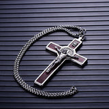 INRI Jesus Cross Crucifix Pendant Necklaces 316L Stainless Steel Chain