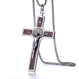 INRI Jesus Cross Crucifix Pendant Necklaces 316L Stainless Steel Chain