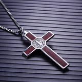 INRI Jesus Cross Crucifix Pendant Necklaces 316L Stainless Steel Chain