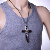 INRI Jesus Cross Crucifix Pendant Necklaces 316L Stainless Steel Chain
