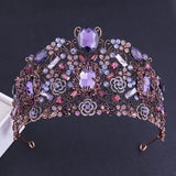 Red/Purple/White Queen Crowns Wedding Hair Accessories Crown
