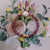 Sequined Resin Charm Bracelet Wedding Party Jewelry