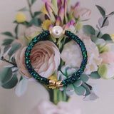 Sequined Resin Charm Bracelet Wedding Party Jewelry