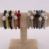 Sequined Resin Charm Bracelet Wedding Party Jewelry
