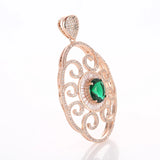 Micro Pave Zircon Crystal Flower Charms Pendants For Necklace Making