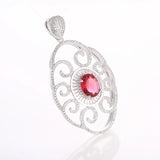 Micro Pave Zircon Crystal Flower Charms Pendants For Necklace Making