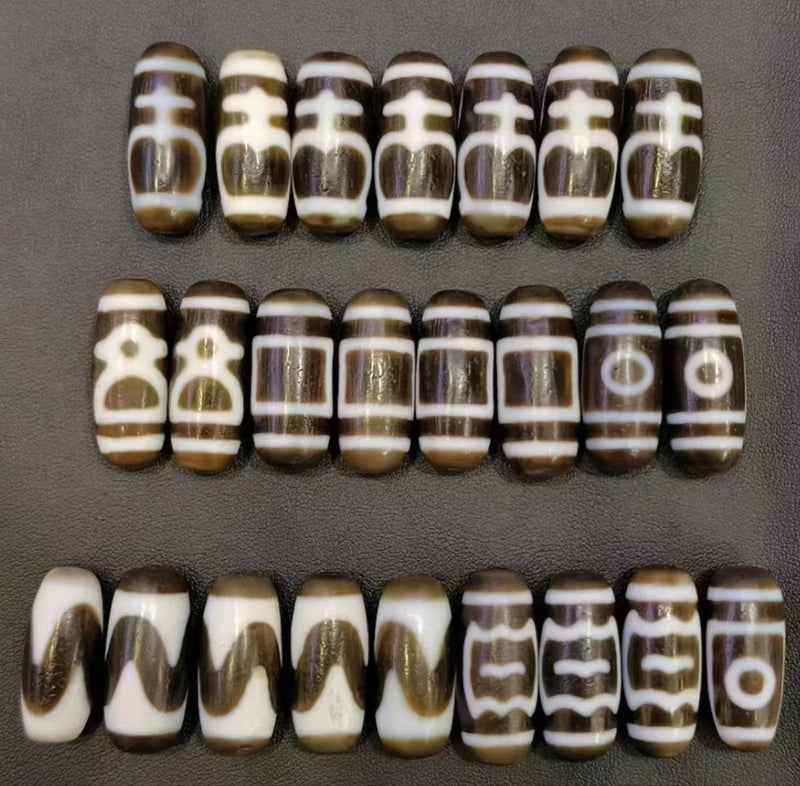 Natural Agate Dzi Gemstone Beads for Jewelry Making
